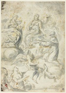 Saint Nicholas of Tolentino Interceding with Christ and Madonna for Souls in Limbo, n.d. Creator: Pietro Antonio Novelli