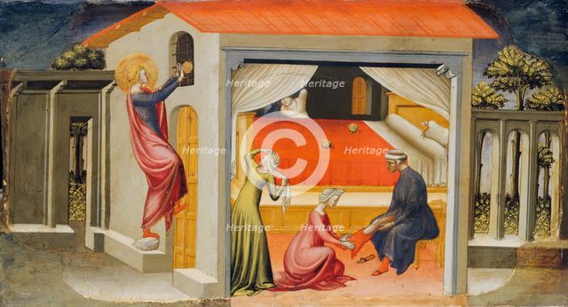 Saint Nicholas Providing Dowries, 1433-35. Creator: Bicci di Lorenzo.