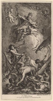 Saint Nicholas Rescuing Sailors, 1771. Creator: Martin Johann Schmidt