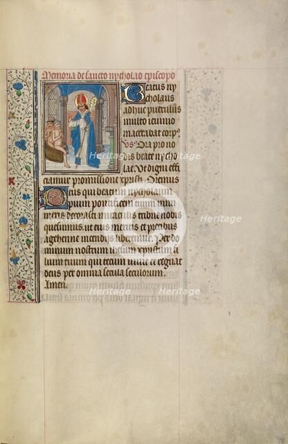 Saint Nicholas Rescuing Three Youths from a Tub; Arenberg Hours, early 1460s. Creator: Workshop of Willem Vrelant.