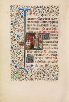 Saint Nicholas Rescuing Three Youths from a Tub; Book of Hours, about 1440-1450. Creator: Workshop of the Bedford Master