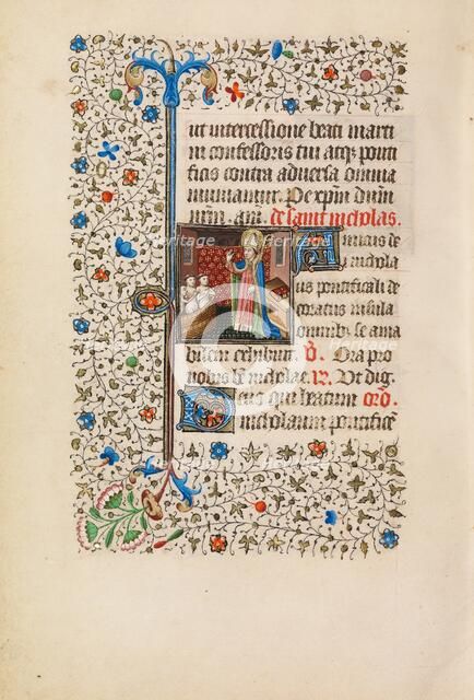 Saint Nicholas Rescuing Three Youths from a Tub; Book of Hours, about 1440-1450. Creator: Workshop of the Bedford Master.