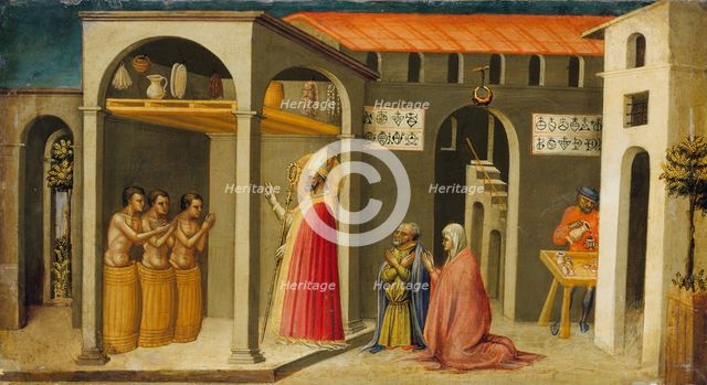 Saint Nicholas Resuscitating Three Youths, 1433-35. Creator: Bicci di Lorenzo.