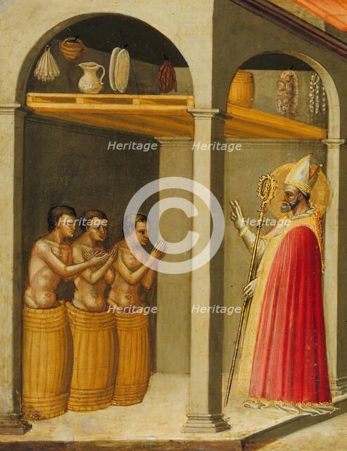 Saint Nicholas Resuscitating Three Youths, 1433-35. Creator: Bicci di Lorenzo.