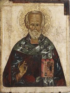 Saint Nicholas, Russian icon, 1450-1499. Creator: Unknown