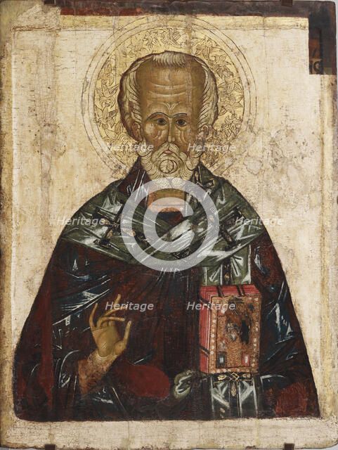 Saint Nicholas, Russian icon, 1450-1499. Creator: Unknown.