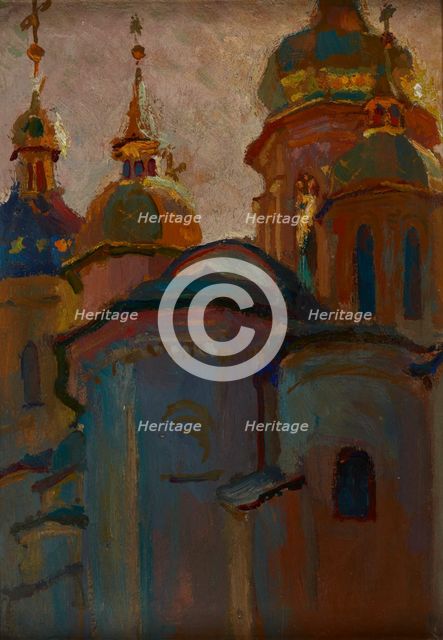 Saint Sophia’s Orthodox Cathedral in Kyiv, 1903. Creator: Jan Stanislawski.