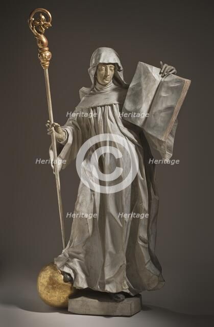 Saint Scholastica, c.1755. Creator: Circle of Ignaz Günther.