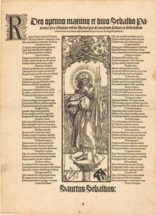 Saint Sebaldus Standing on a Column, c. 1501. Creator: Albrecht Durer