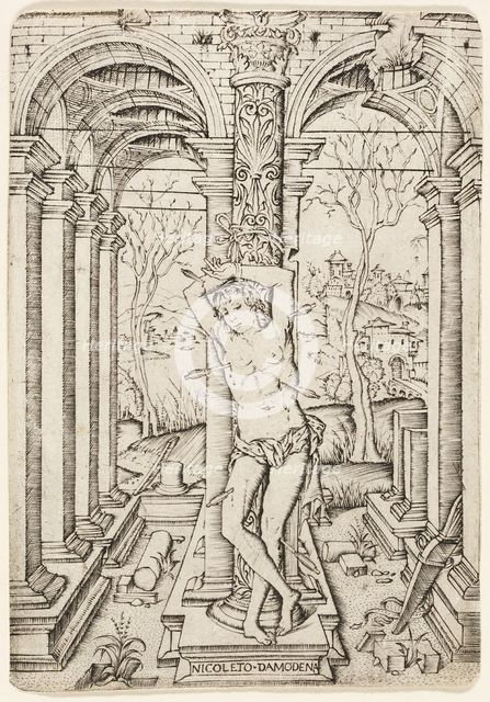 Saint Sebastian, 1500/10. Creator: Nicoletto da Modena.