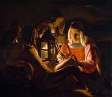 Saint Sebastian Nursed by Saint Irene, 17th century. Creator: Workshop of Georges de La Tour (1593-1652)