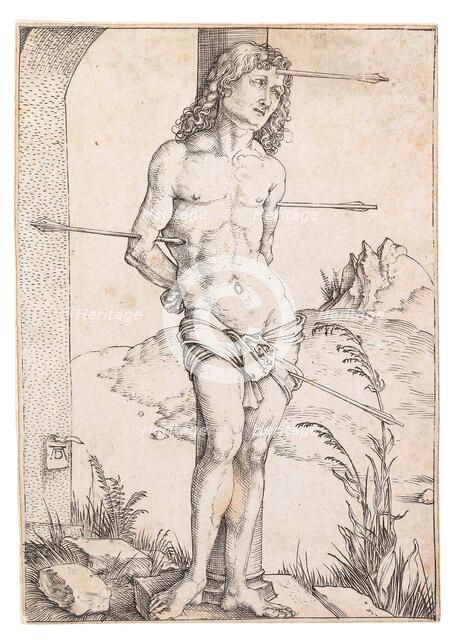 Saint Sebastian at the Column, c. 1500. Creator: Dürer, Albrecht (1471-1528).