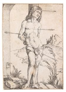 Saint Sebastian at the Column, c. 1500. Creator: Dürer, Albrecht (1471-1528)