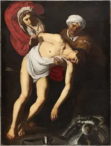 Saint Sebastian attended by Saint Irene and her Maid, 1615. Creator: Dirck van Baburen