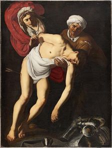 Saint Sebastian attended by Saint Irene and her Maid, 1615. Creator: Dirck van Baburen