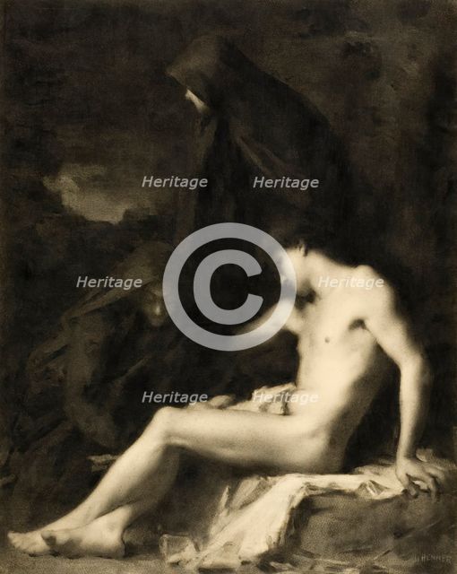 Saint Sebastian Attended by Saint Irene, c1889. Creator: Jean Jacques Henner.