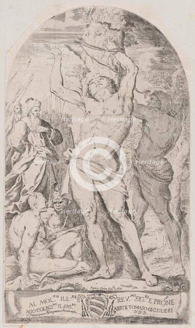 Saint Sebastian being tied to a tree, 1625-50. Creator: Girolamo Pedrignani.