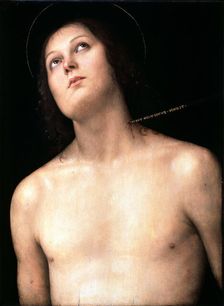 Saint Sebastian between 1493 and 1494. Artist: Perugino