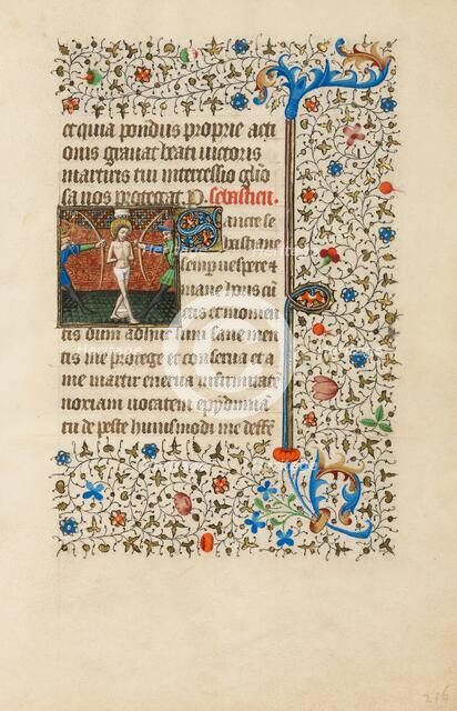 Saint Sebastian; Book of Hours, about 1440-1450. Creator: Workshop of the Bedford Master.