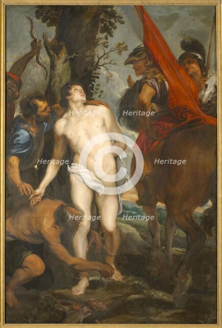 Saint Sebastian Bound for Martyrdom, c. 1620. Creator: Dyck, Sir Anthony van (1599-1641).