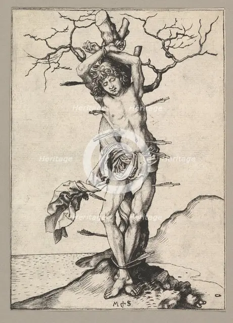 Saint Sebastian, ca. 1435-1491. Creator: Martin Schongauer.