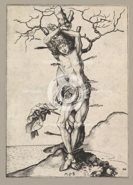 Saint Sebastian, ca. 1435-1491. Creator: Martin Schongauer.