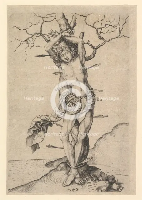 Saint Sebastian, ca. 1435-1491. Creator: Martin Schongauer.