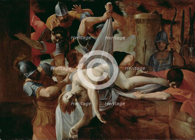 Saint Sebastian is thrown into the Cloaca Maxima, 1612. Creator: Carracci, Lodovico (1555-1619).