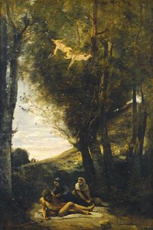Saint Sebastian Succored by the Holy Women, 1874. Creator: Jean-Baptiste-Camille Corot