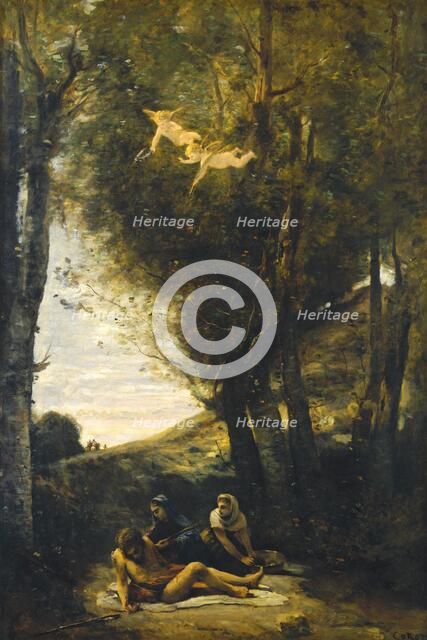 Saint Sebastian Succored by the Holy Women, 1874. Creator: Jean-Baptiste-Camille Corot.