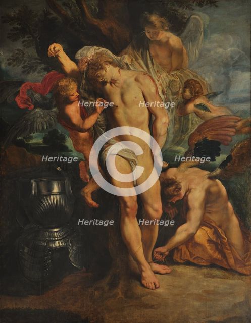 Saint Sebastian Tended by Angels.
