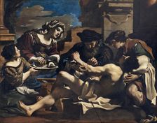 Saint Sebastian Tended by Saint Irene, 1619. Creator: Guercino (1591-1666)