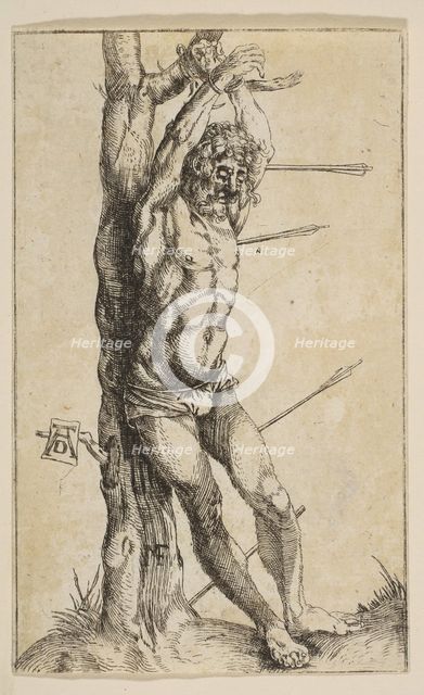Saint Sebastian Tied to a Tree (reverse copy).n.d. Creator: Unknown.