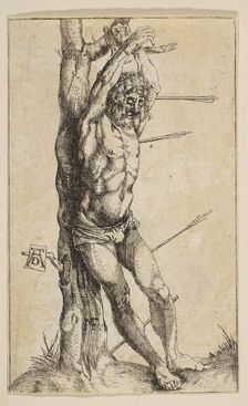 Saint Sebastian Tied to a Tree (reverse copy).n.d. Creator: Unknown