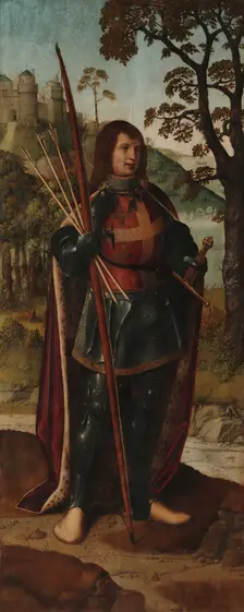 Saint Sebastian. Triptych of Our Lady of Mercy, left panel, First quarter of 16th century. Creator: Provost (Provoost), Jan (1465-1529)