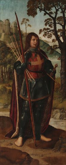 Saint Sebastian. Triptych of Our Lady of Mercy, left panel, First quarter of 16th century. Creator: Provost (Provoost), Jan (1465-1529)