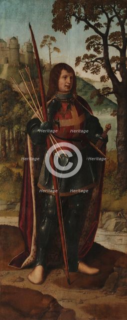 Saint Sebastian. Triptych of Our Lady of Mercy, left panel, First quarter of 16th century. Creator: Provost (Provoost), Jan (1465-1529).