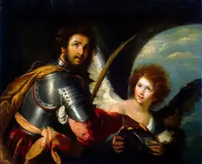 Saint Secundus and Angel c1640. Creator: Strozzi, Bernardo (1581-1644)