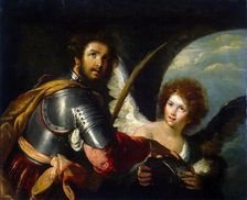 Saint Secundus and Angel c1640. Creator: Strozzi, Bernardo (1581-1644)