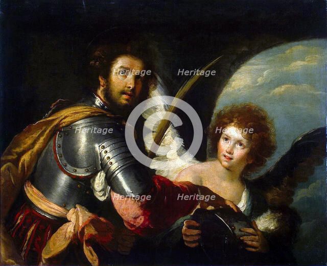 Saint Secundus and Angel', c1640.  Creator: Strozzi, Bernardo (1581-1644).