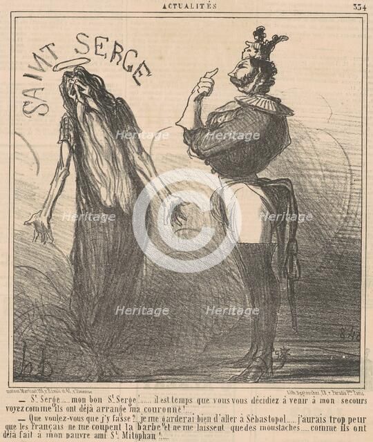 Saint Serge ... Mon bon Saint Serge!, 19th century. Creator: Honore Daumier.