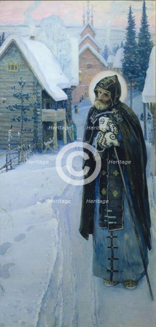 Saint Sergius' labours (Triptych, Right part), 1896. Artist: Nesterov, Mikhail Vasilyevich (1862-1942)