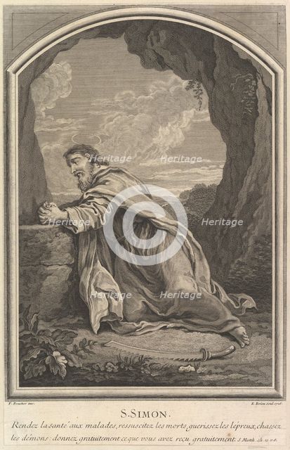 Saint Simon, 1726. Creator: Etienne Brion.