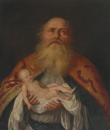 Saint Simon with the Christ Child, 1629. Creator: Nieulandt, Adriaen I van (1587-1658)