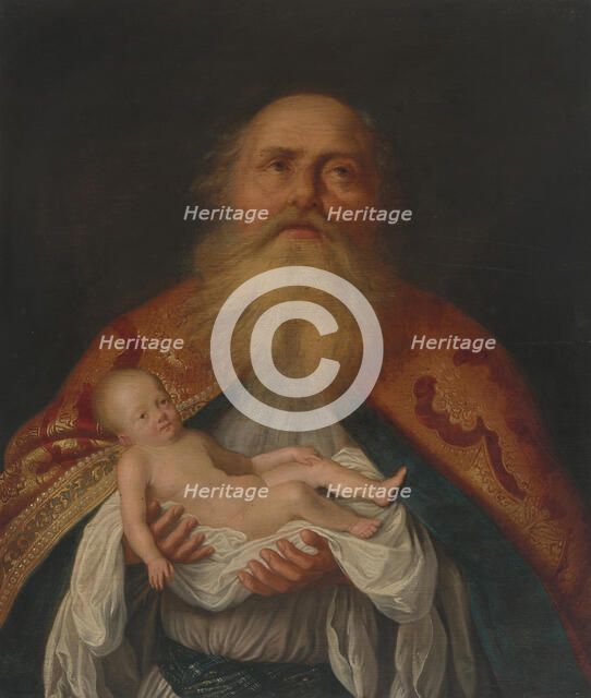 Saint Simon with the Christ Child, 1629. Creator: Nieulandt, Adriaen I van (1587-1658).