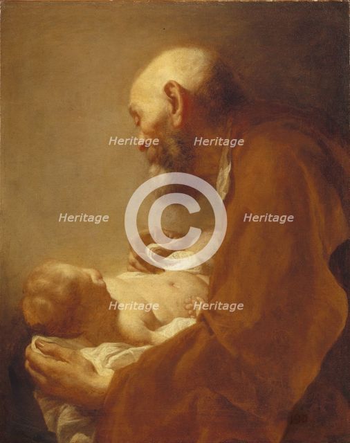Saint Simon with the Christ Child, 18th century. Creator: Angeli, Giuseppe (1712-1798).
