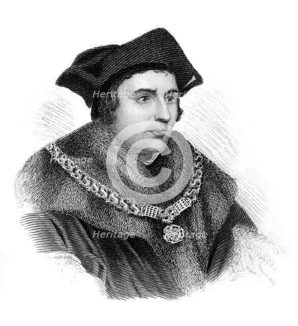 Saint Sir Thomas More, English politician, scholar and martyr, (c1850). Artist: Unknown