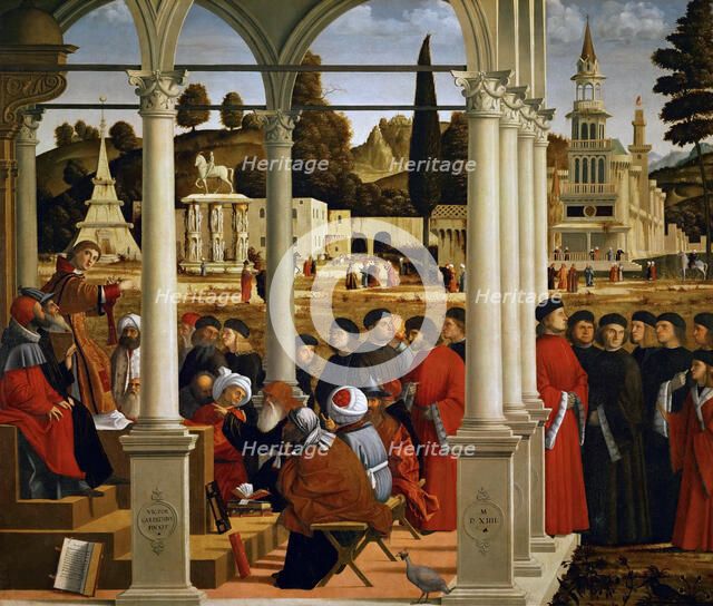 Saint Stephen before the High Priest and Elders of the Sanhedrin, 1514. Creator: Carpaccio, Vittore (1460-1526).