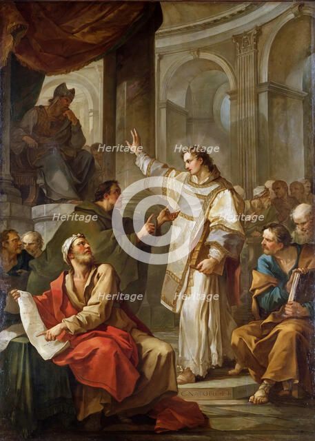 Saint Stephen before the High Priest and Elders of the Sanhedrin, 1745. Creator: Natoire, Charles Joseph (1700-1777).