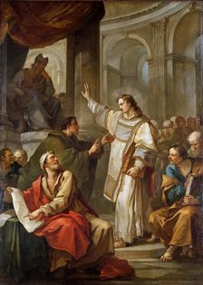 Saint Stephen before the High Priest and Elders of the Sanhedrin, 1745. Creator: Natoire, Charles Joseph (1700-1777)